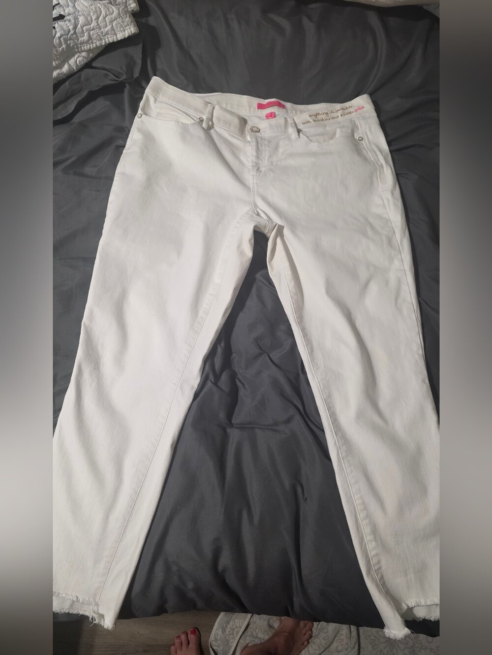 Lilly Pultizer Size 16 White Women's  Jeans - Comfortable Everyday Denim